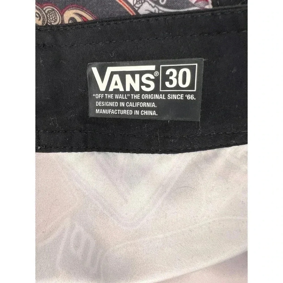 Vans Off The Wall Mens Logo All Oved Print Board Shorts Size 30 EXCELLENT UC - Picture 8 of 10